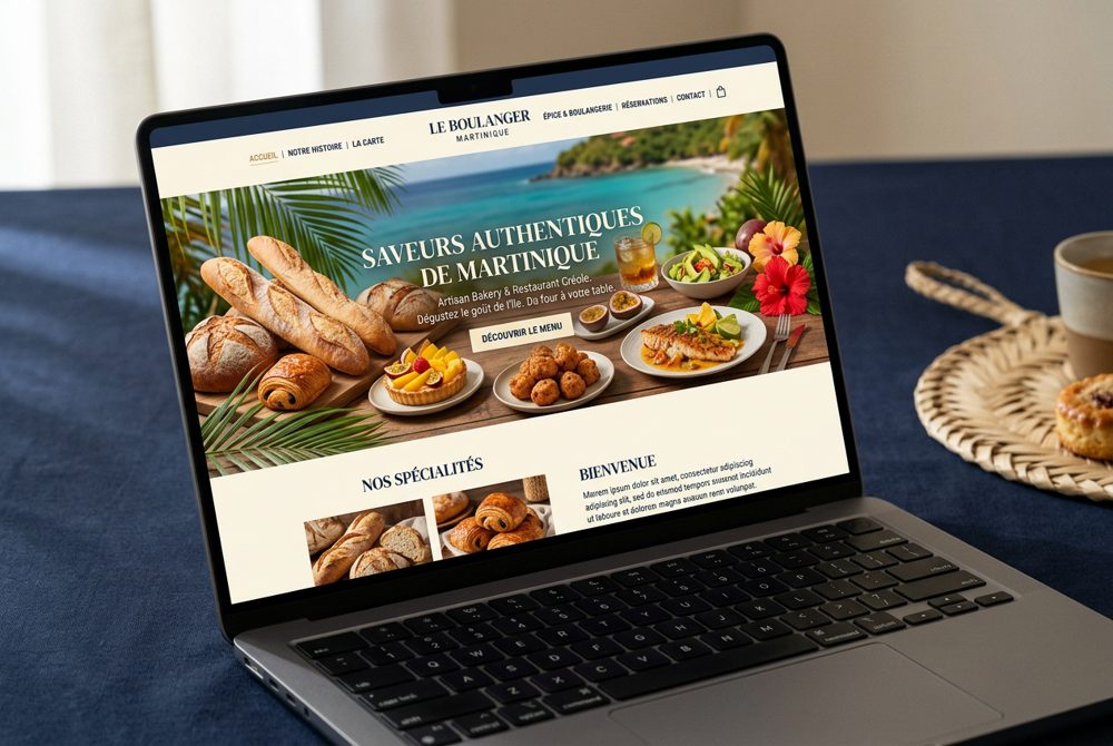Site Pro pour un commerce local en Martinique